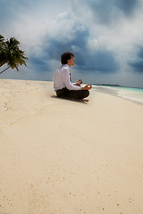 Image showing Business meditation