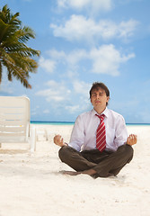 Image showing Relaxation for office worker