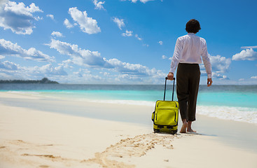 Image showing Vacation on the beach is desired for office workers