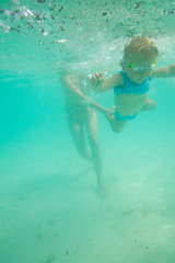 Image showing Learning to dive