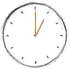 Image showing sketch clock