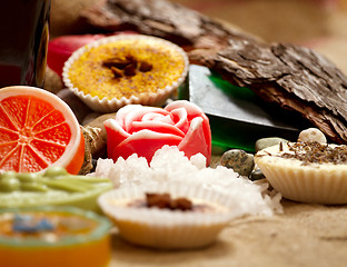 Image showing still life with handmade soap