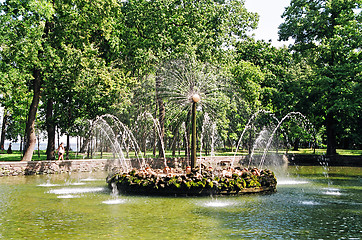 Image showing Peterhof.  Fountain Sun.