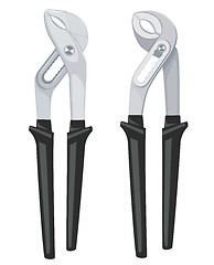 Image showing Two vector alligator wrench