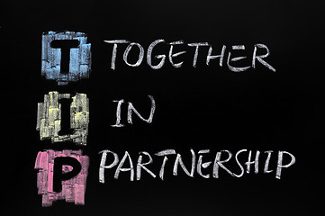 Image showing TIP acronym, together in partnership