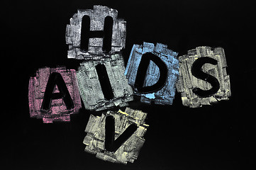 Image showing Crossword of HIV and AIDS