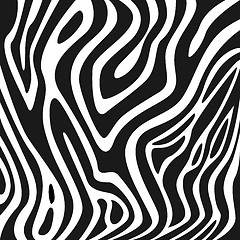 Image showing Zebra texture black and white