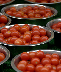 Image showing Bowls of cherry tomato