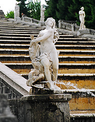 Image showing Peterhof. Cascade Golden mountain. Statue of Andromeda.