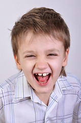 Image showing happy shouting boy