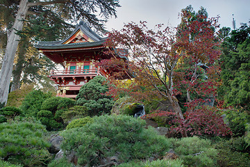 Image showing Pagoda at Japanese Garden