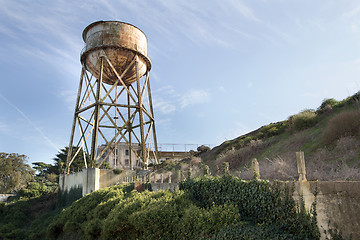 Image showing Water Tower at Alcatraz Island