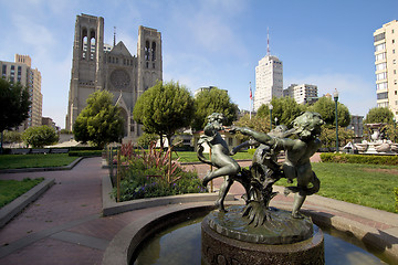 Image showing Fountain at Huntington Park by Grace Cathedral