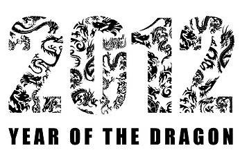 Image showing 2012 Chinese Year of the Dragon Pattern