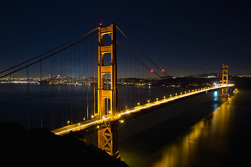Image showing San Francisco Golden Gate Bridge at Blue Hour