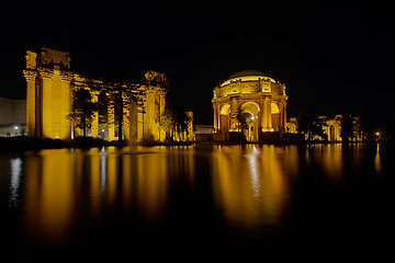 Image showing San Francisco Palace of FIne Arts at Night
