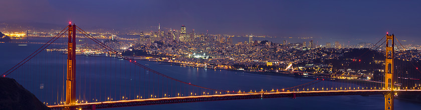 Image showing Golden Gate Bridge over San Francisco Bay