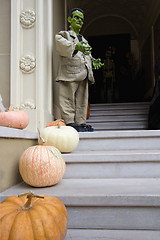 Image showing Halloween Decoration in Front of House