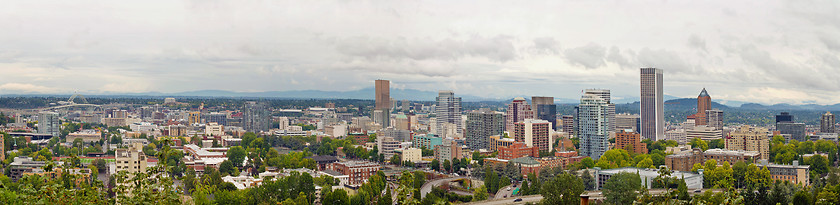 Image showing Portland Oregon Downtown View Panorama