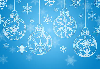 Image showing Christmas Ornaments with Snowflakes