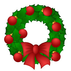 Image showing Holly Leaves Christmas Wreath