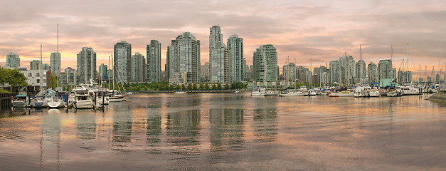 Image showing Vancouver BC Sunrise view from Sutcliffe Park