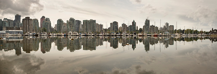 Image showing Vancouver BC Waterfront Skyline from Stanley Park