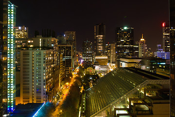 Image showing Vancouver BC Cityscape Night Scene