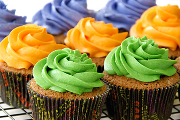 Image showing Colorful cupcakes