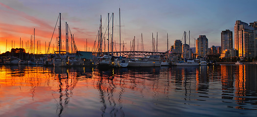 Image showing Sunset View from Charleson Park in Vancouver BC