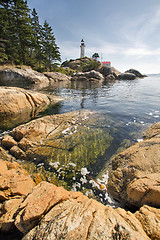 Image showing Point Atkinson Lighthouse in Vancouver BC Vertical