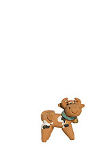 Image showing Ceramic cow with bell