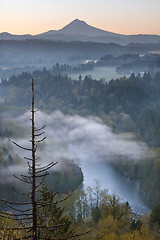 Image showing Mount Hood and Sandy River at Sunrise