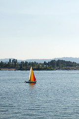 Image showing Colorful Sailboat on the Columbia River