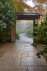 Image showing Stone Path in Japanese Garden