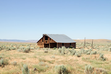 Image showing Abandoned Barn in Farmland