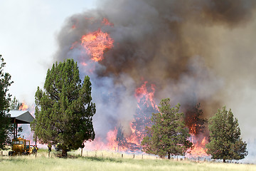 Image showing Lightning Strike Fire on Farmland 2