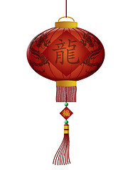 Image showing Happy Chinese New Year Dragon Lanterns 2012