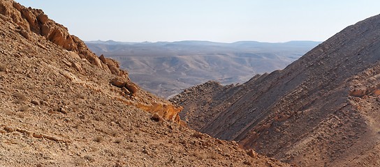 Image showing Gorge in the desert crater