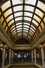 Image showing Stained Glasses in the Ceiling of the Capital Building