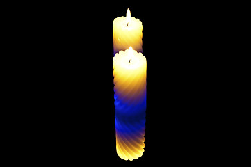 Image showing Color candle. reflection
