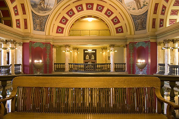 Image showing Bench on the Second Floor of Capital Building