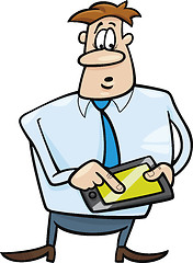 Image showing businessman with tablet