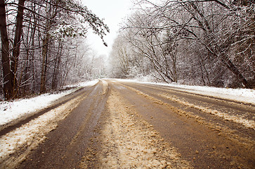 Image showing Road in the winter