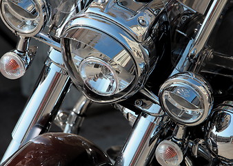 Image showing motorcycle headlights