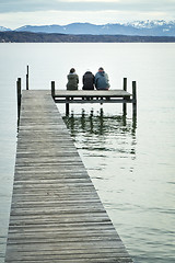 Image showing three at the jetty