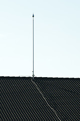 Image showing Lightning rod on the roof