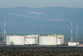 Image showing Storage tanks of petroleum products
