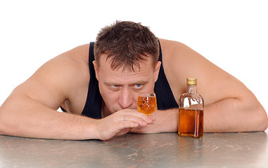 Image showing drunk man