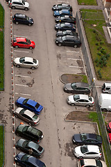 Image showing View of the parking lot with 16 floors.